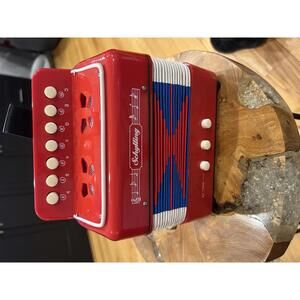Schylling Red Mini Accordion Musical Instrument